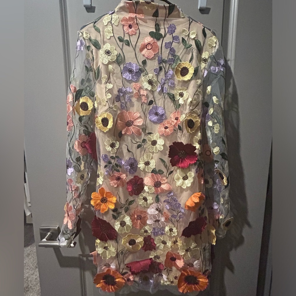Floral backless mini dress NEW size XL